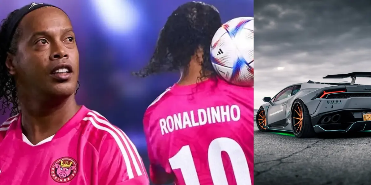 Sabendo de seu fanatismo por carros, uma empresa contratou Ronaldinho para um comercial e deu a ele um Lamborghini