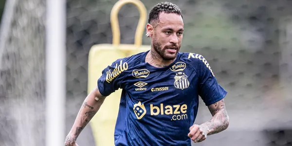 A atitude de Neymar na data Fifa (Foto: Santos)