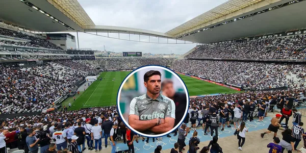 A piada que o Corinthians faz com Abel Ferreira (Foto: Corinthians e Palmeiras)