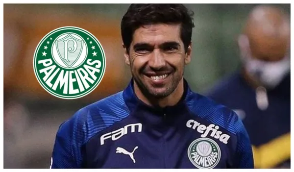 Abel Ferreira com a camisa do Palmeiras