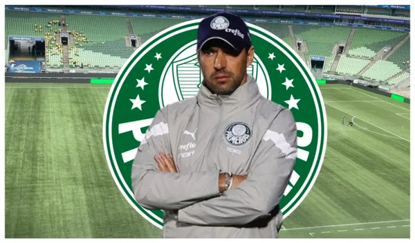 Abel Ferreira com a camisa do Palmeiras