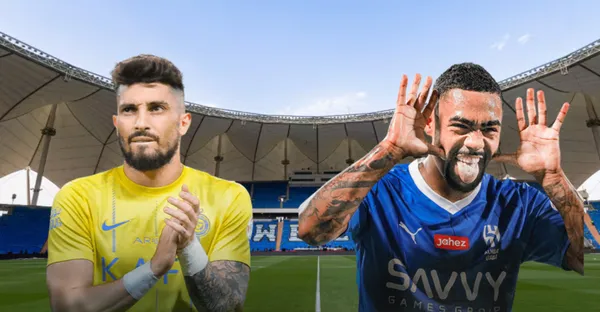 Alex Telles e Malcom atuando por Al-Nassr e Al-Hilal, respectivamente