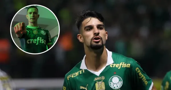Aníbal Moreno e Flaco López em ação pelo Palmeiras