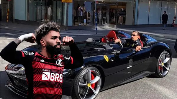 Artilheiro e ídolo rubro-negro chama a atenção com carros de luxo