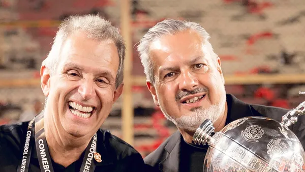 Bap, presidente do Flamengo, e José Boto, diretor de futebol do Flamengo. Foto: Gilvan de Souza/Flamengo