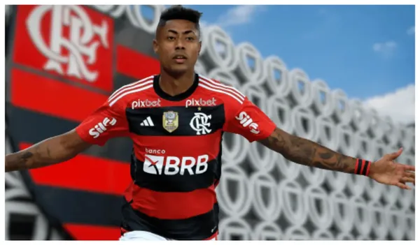 Bruno Henrique com a camisa do Flamengo