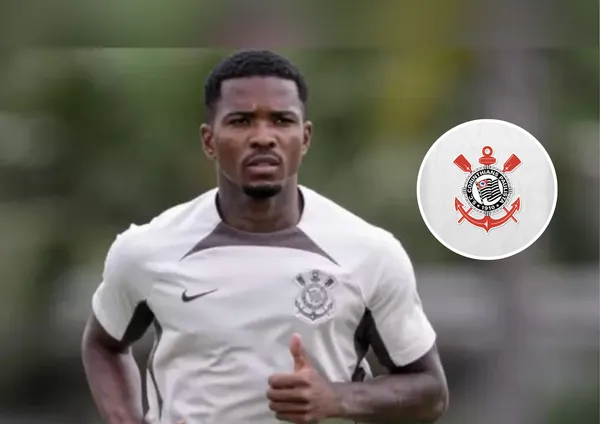 Cacá e o escudo do Corinthians