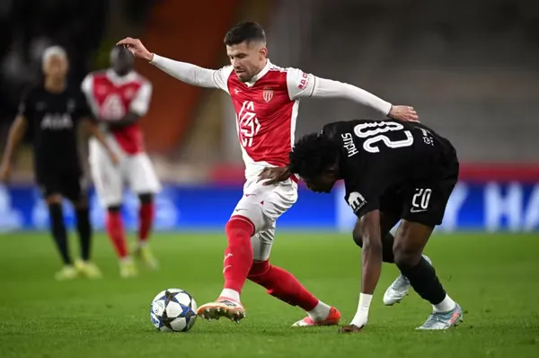 Caio Henrique - Monaco x Tottenham - Champions League — Foto: Mattia Ozbot - UEFA/UEFA via Getty Images