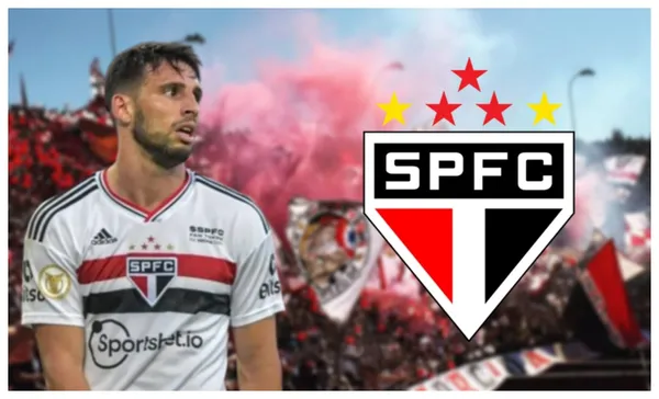 Calleri com a camisa do São Paulo