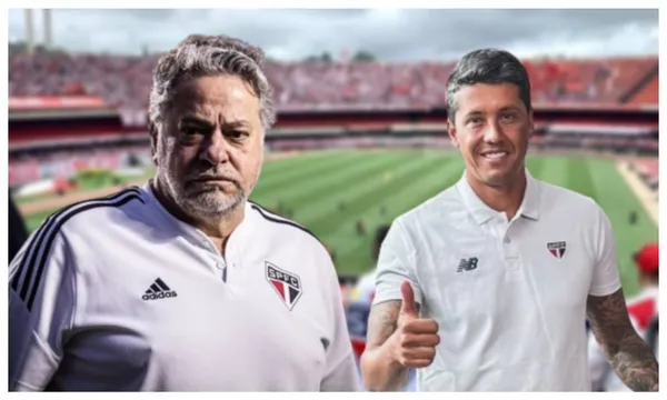 Casares com a camisa do Casares e Carpini com a camisa do São Paulo