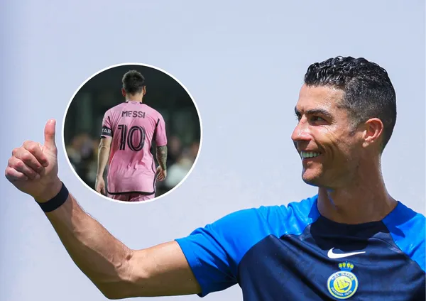 Cristiano Ronaldo e ao lado Lionel Messi