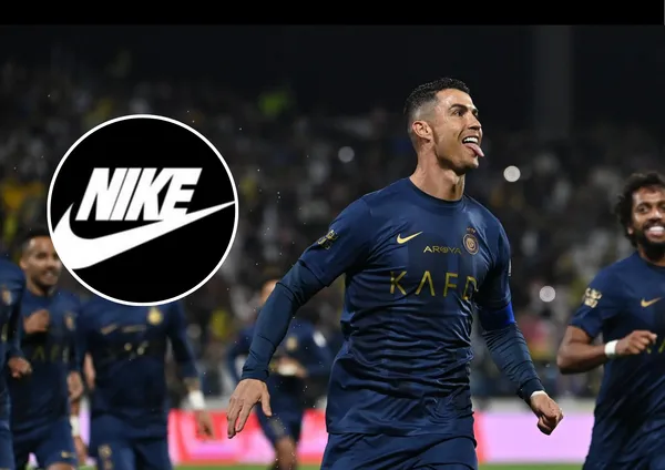 Cristiano Ronaldo e o logo da Nike