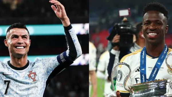 Cristiano Ronaldo elogiou Vinícius Junior