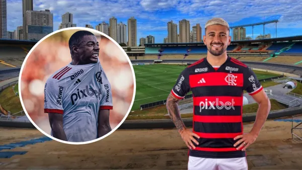 De la Cruz e Arrascaeta em ação pelo Flamengo