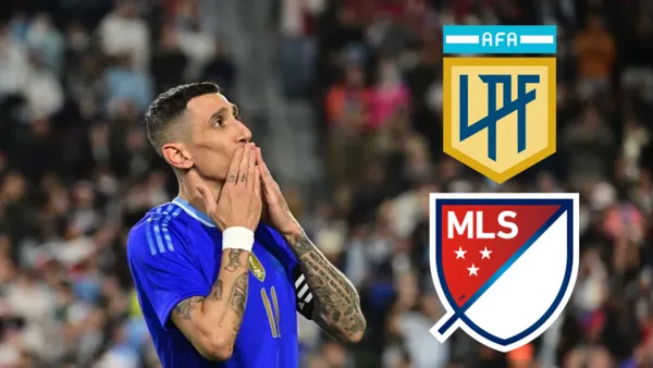 Di María vestindo a camisa da Argentina