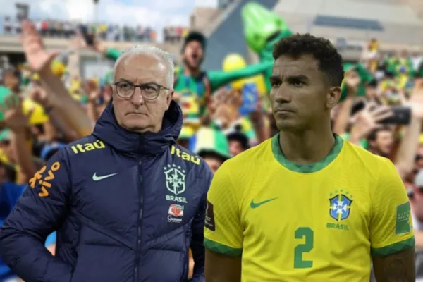 Dorival Júnior com a camisa da Seleção Brasileira e Danilo com a camisa da Seleção Brasileira