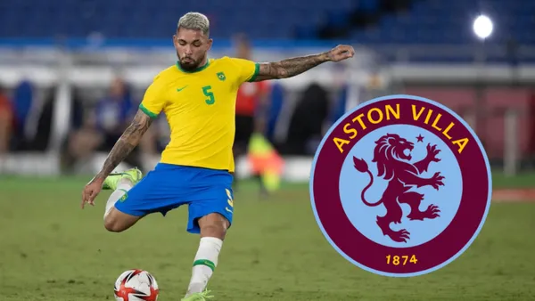 Douglas Luiz em ação pela Seleção Brasileira