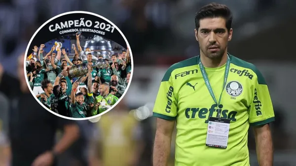 Elenco do Palmeiras durante a Libertadores 2021