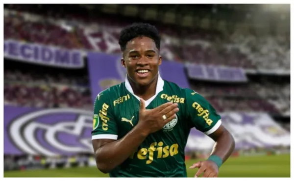 Endrick com a camisa do Palmeiras