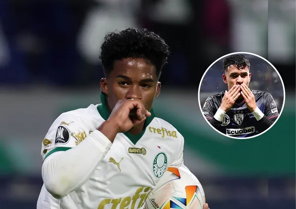 Endrick e ao lado Kendry Páez