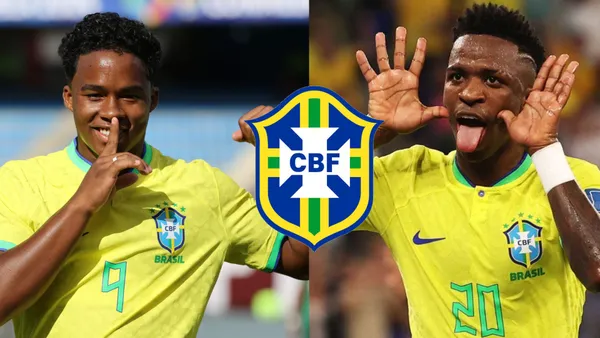 Endrick - Vinicius Jr. (Foto: Conmebol)
