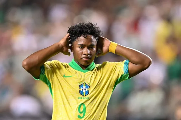 Endrick vira assunto durante amistoso entre Brasil x Croácia e desempenho chama a atenção. (Photo by Buda Mendes/Getty Images)