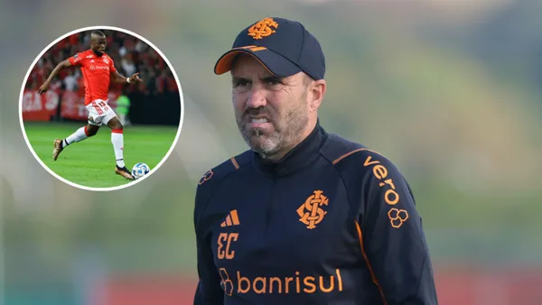 Enner Valencia e Eduardo Coudet no Internacional