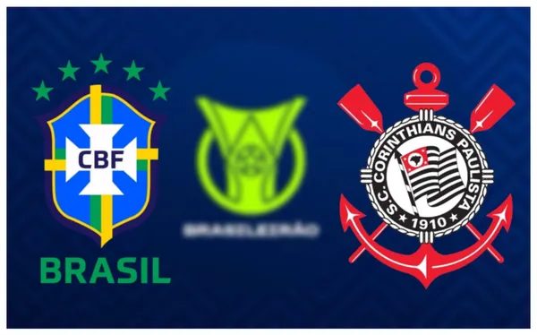 Escudo da CBF e o escudo do Corinthians