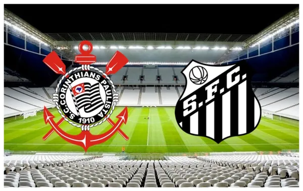 Escudo do Corinthians e escudo do Santos