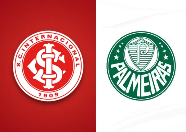 Escudo do Internacional e o escudo com o Palmeiras