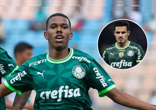 Estêvão e ao lado Raphael Veiga