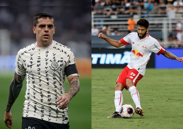 Fagner e o lado Juninho Capixaba chutando uma bola