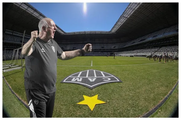 Felipão com a camisa do Atlético-MG