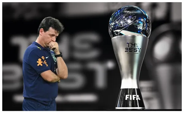 Fernando Diniz com a camisa da Seleção Brasileira