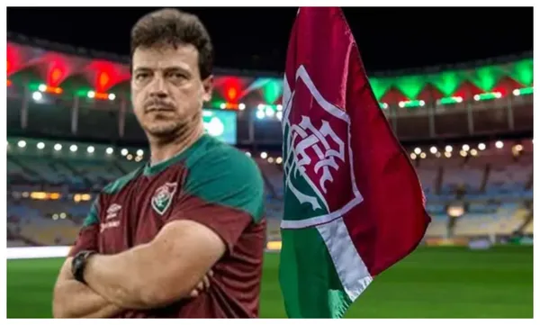 Fernando Diniz com a camisa do Fluminense