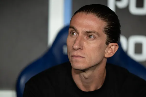 Filipe Luís, técnico do Flamengo. Foto: Thiago Ribeiro/AGIF