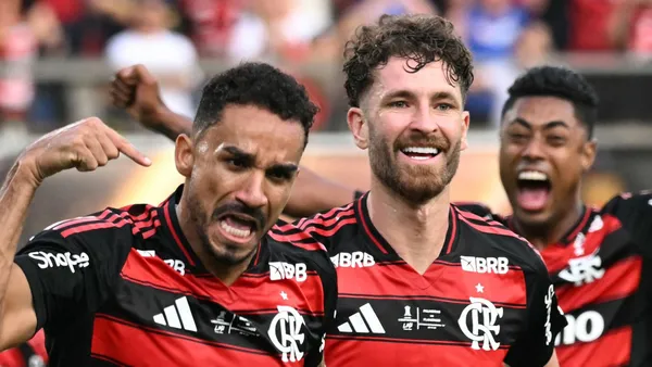 Flamengo em partida pela Libertadores de 2025. Foto: Luis Acosta/AFP