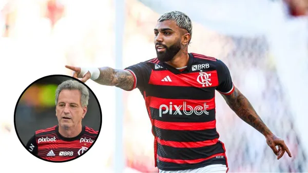 Gabigol - Rodolfo Landim (Foto: Flamengo)