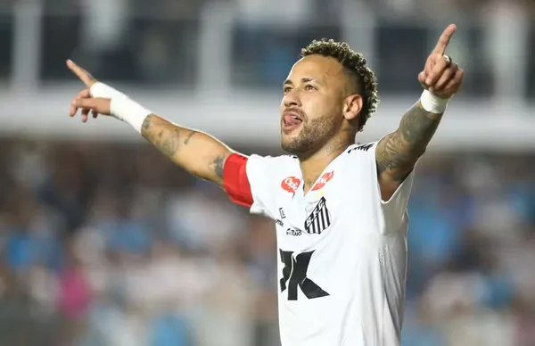 Gol de Neymar em Santos x Sport — Foto: Mauricio De Souza/AGIF