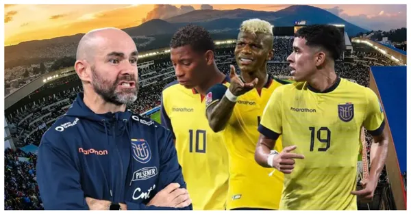 Gonçalo, Arboleda e Kendry Paez com a camisa da Seleção do Equador