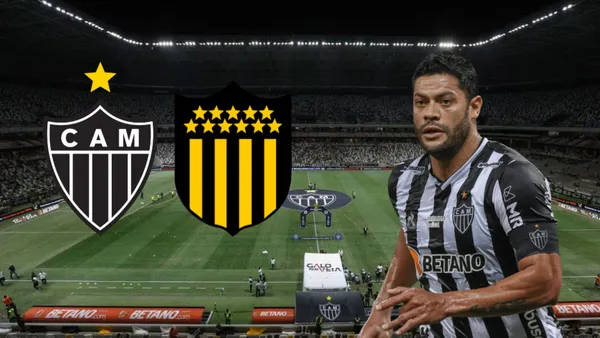 Hulk em ação pelo Atlético-MG com a Arena MRV ao fundo