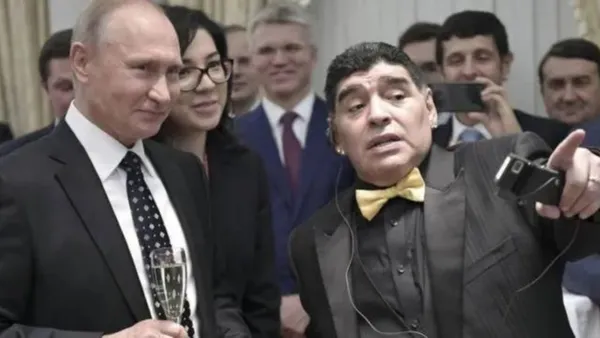 Ídolo argentino já aprontou das suas com o presidente russo
