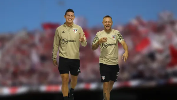 James Rodríguez e Rafinha no São Paulo
