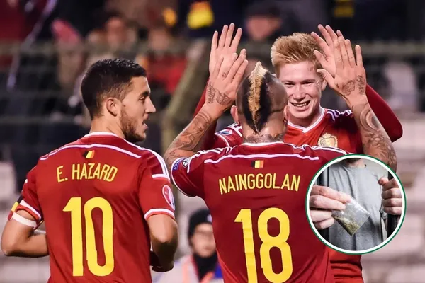 Jogadores da Bélgica comemoram