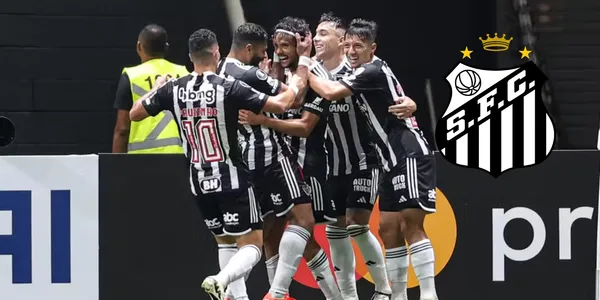 Jogadores do Atlético-MG comemoram gol