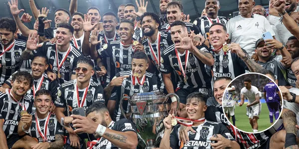 Jogadores do Atlético-MG comemoram o seu quinto título estadual seguido