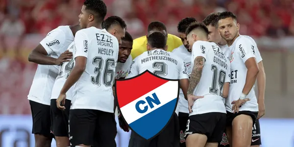 Jogadores do Corinthians em jogo