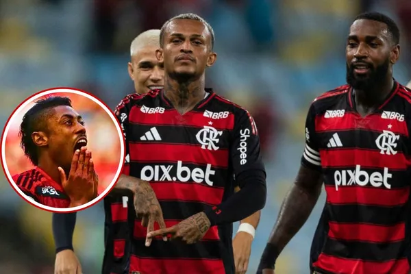 Jogadores do Flaemngo durante partida