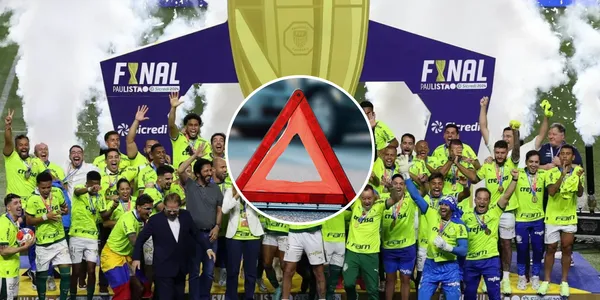 Jogadores do Palmeiras campeão paulista em 2024