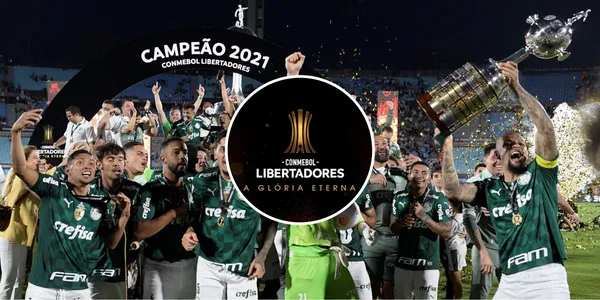 Jogadores do Palmeiras comemoram título da Libertadores 2021